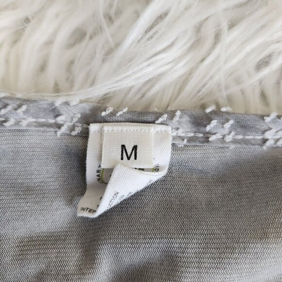 This & That Women's M Boho Blouse Patchwork Lace Fairy Y2K Half Sleeves Sheer - Picture 4 of 10